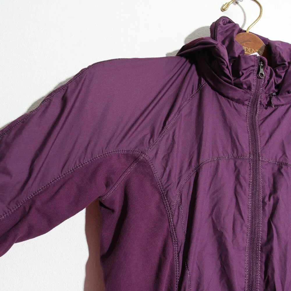 Lululemon Rush Hour Jacket Darkest Magenta Purple Full Zip Glyde Rulu Size 2